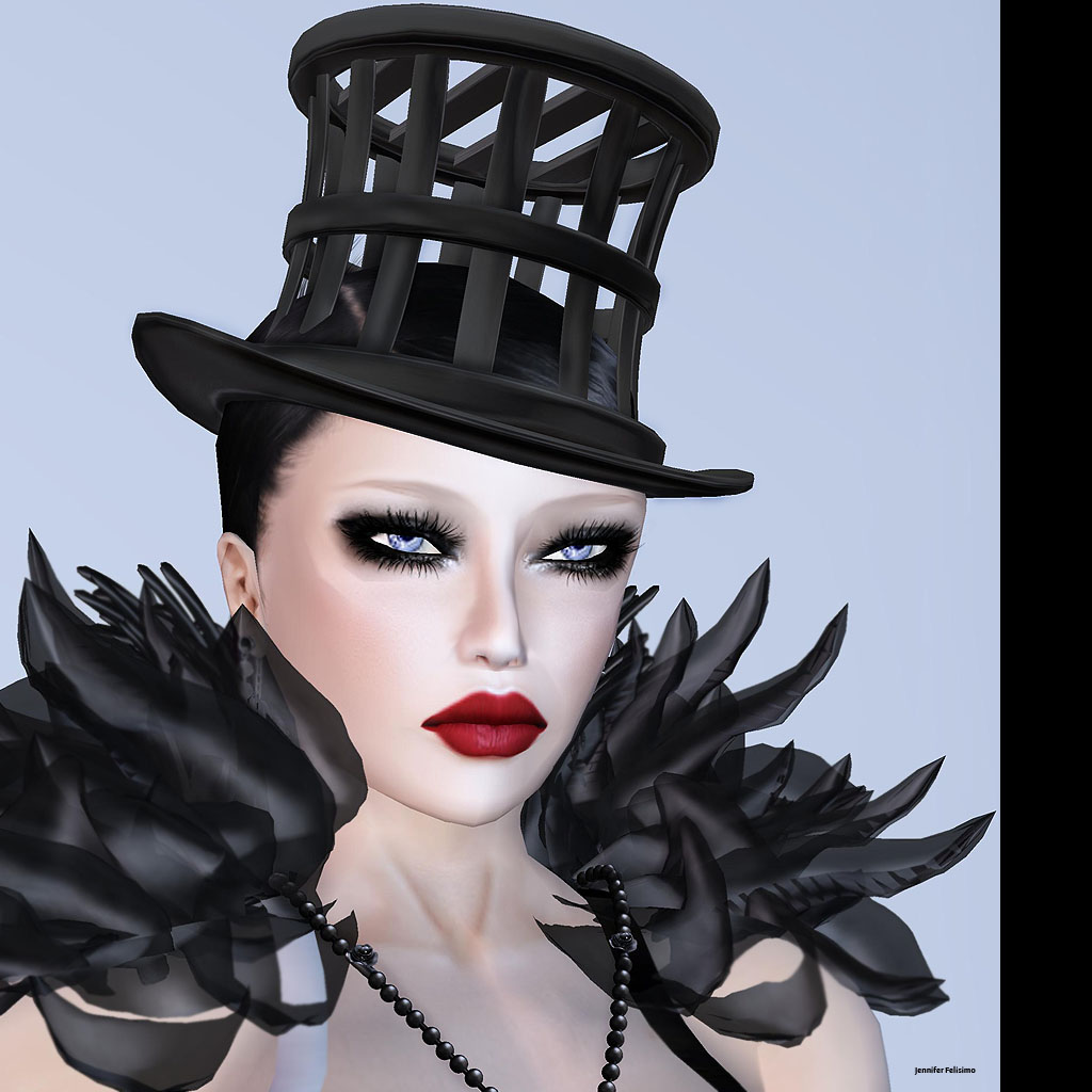 Hat: Galtier – black. Hair: TuTy`s – Adorable Updo hairstyle-black. Skin: Glam affair -gio light. Eyemakeup and lips: R.icielli-night makeup - fair2